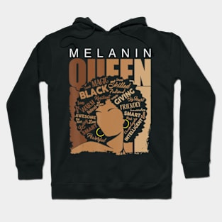 Black History S Melanin Queen African Hair Hoodie